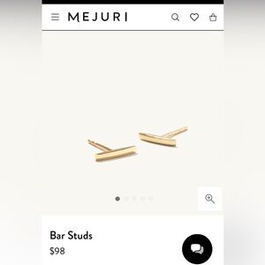 Mejuri 14k Yellow Gold Bar studs